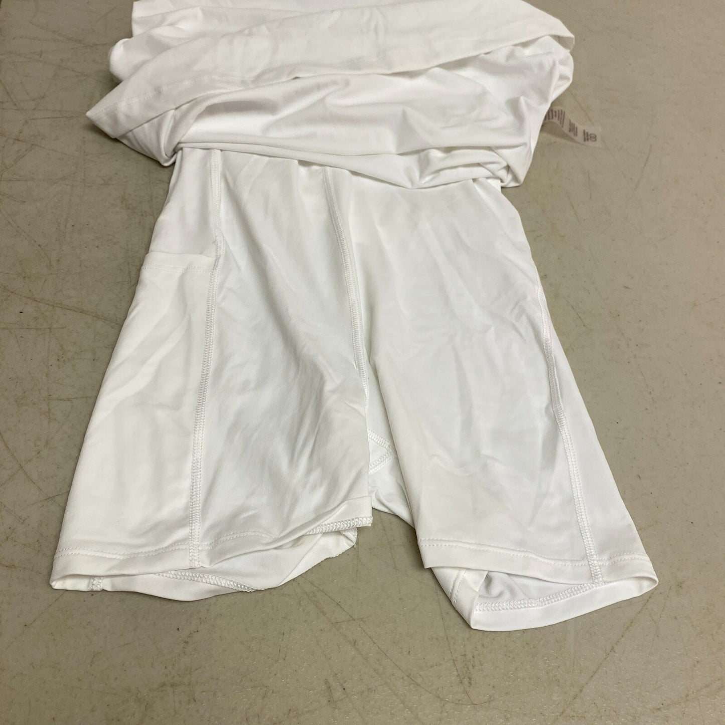 Calia Womens Energize Exercse Dress Pure White Sleeveless Solid WAX15035