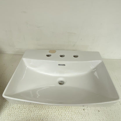 Signature Hardware Pentero 23″ x 18″ Fireclay Pedestal Sink White SHPE348WH