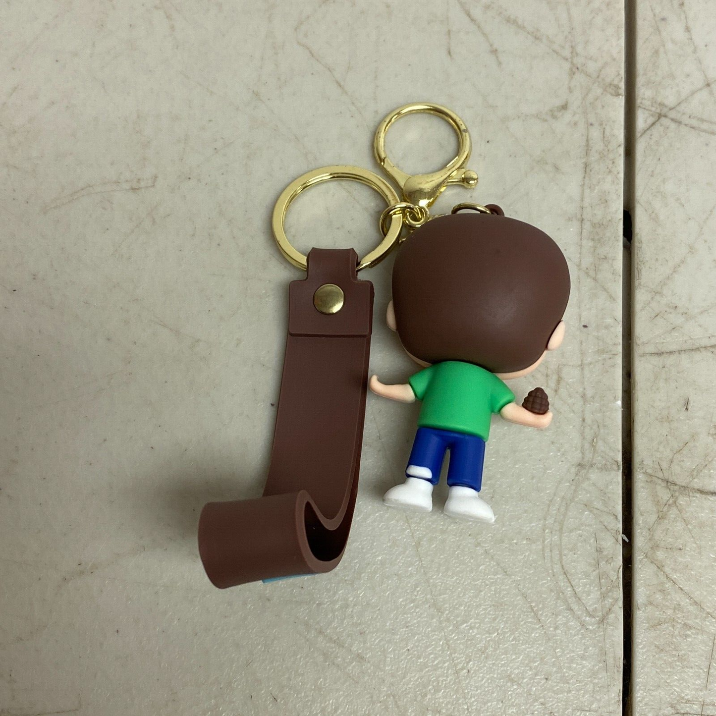 New Assorted Silicone Rick and Morty Keychain  with Morty Green Shirt accessory