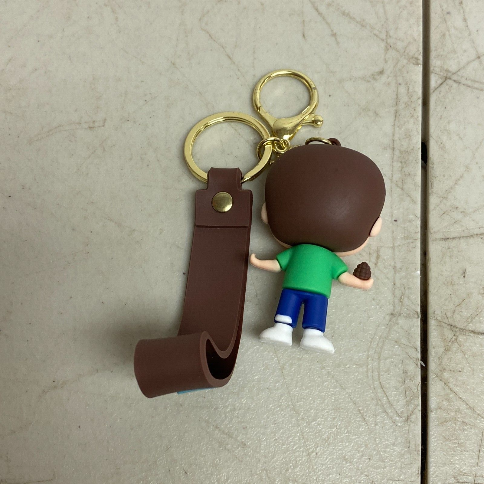New Assorted Silicone Rick and Morty Keychain  with Morty Green Shirt accessory