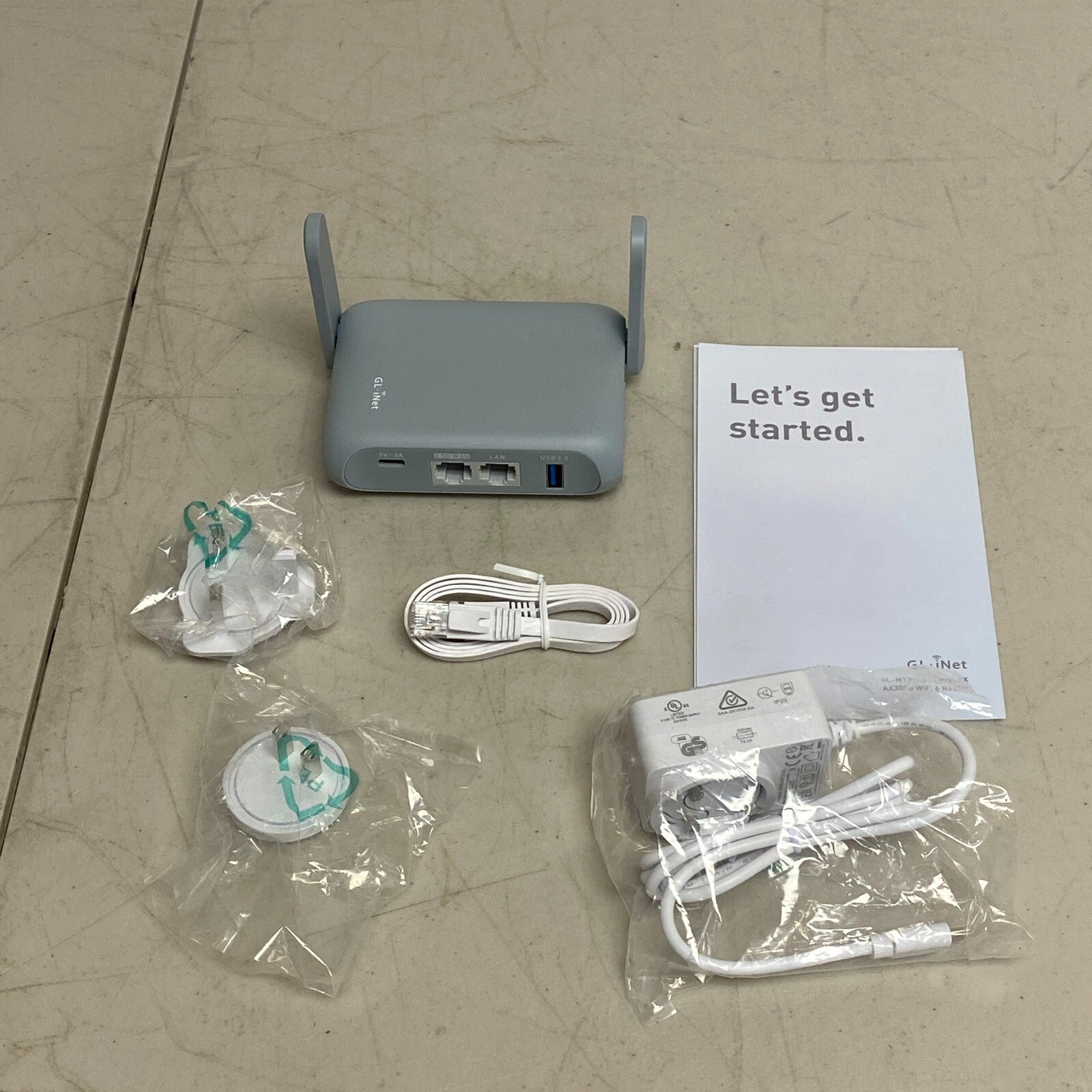 GL.iNet GL-MT3000 (Beryl AX) Pocket-Sized Wi-Fi 6 Wireless Travel Gigabit Router