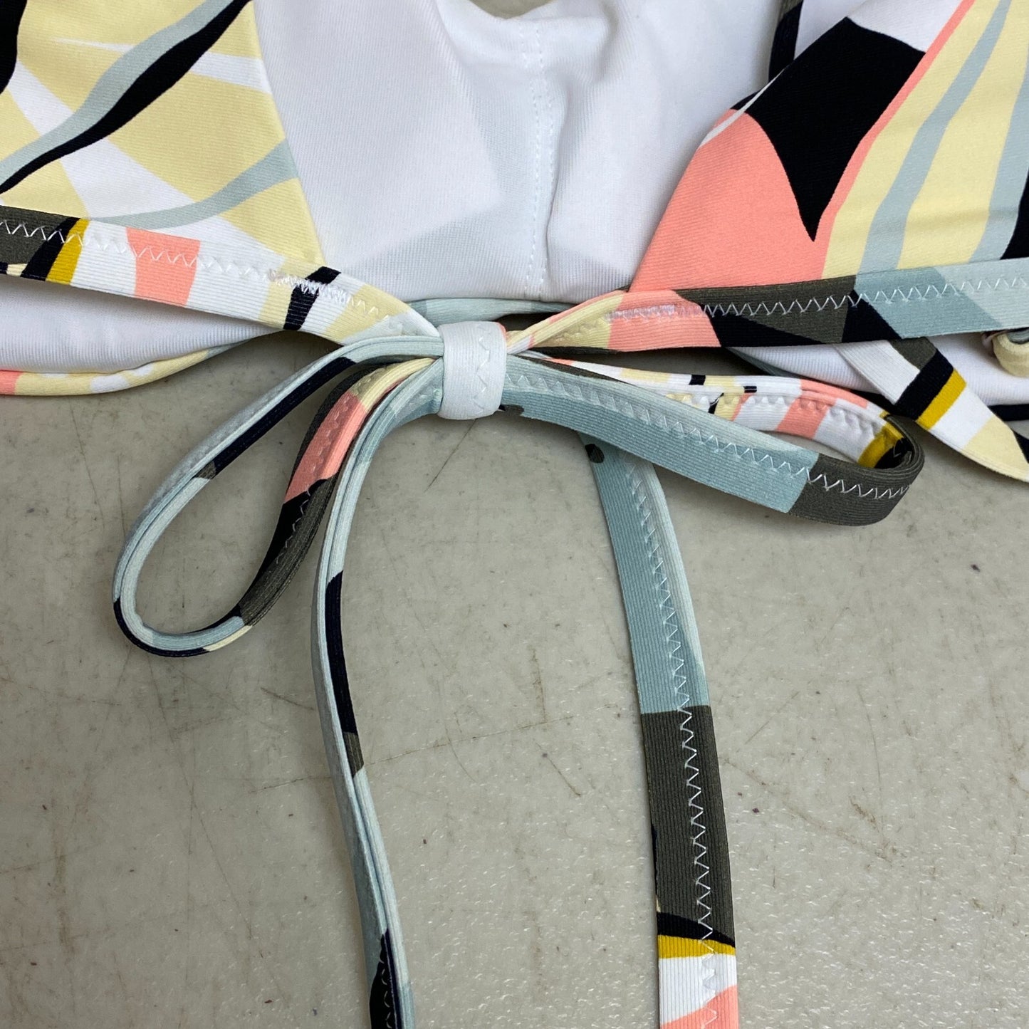 Calia Women's Tie Back Low Support Floral Bikini Top Multicolor Palm WSA23200PRT