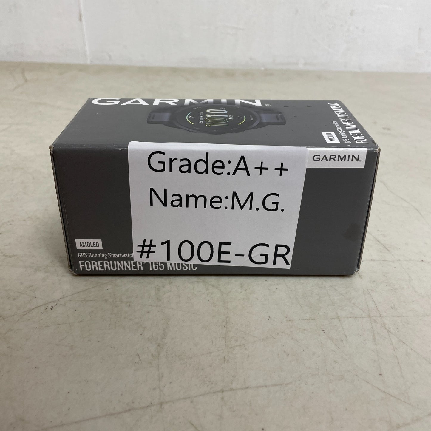 Garmin Forerunner 165 Music Black and Slate Gray AMOLED GPS Watch 010-02863-30