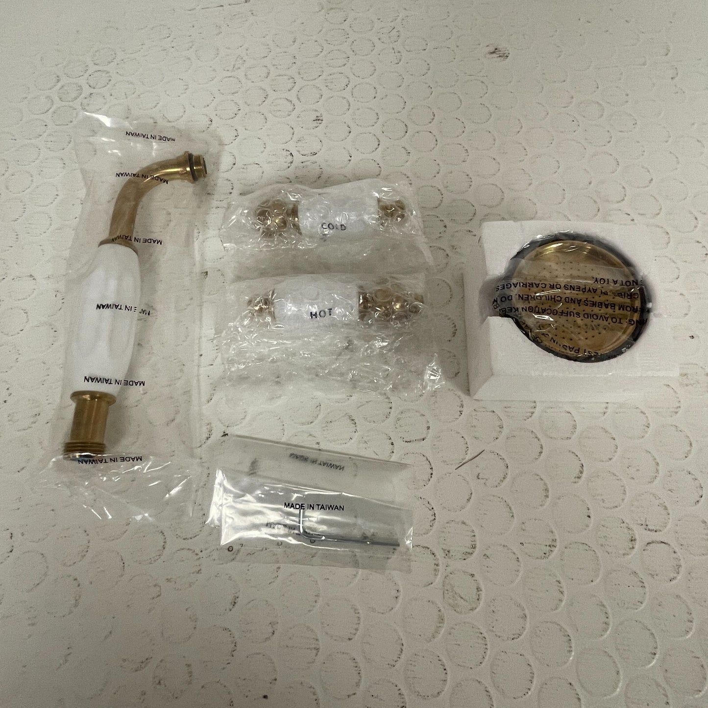 Signature Hardware Shower Conversion Kit w/EnglishTelephone Faucet Brushed Gold