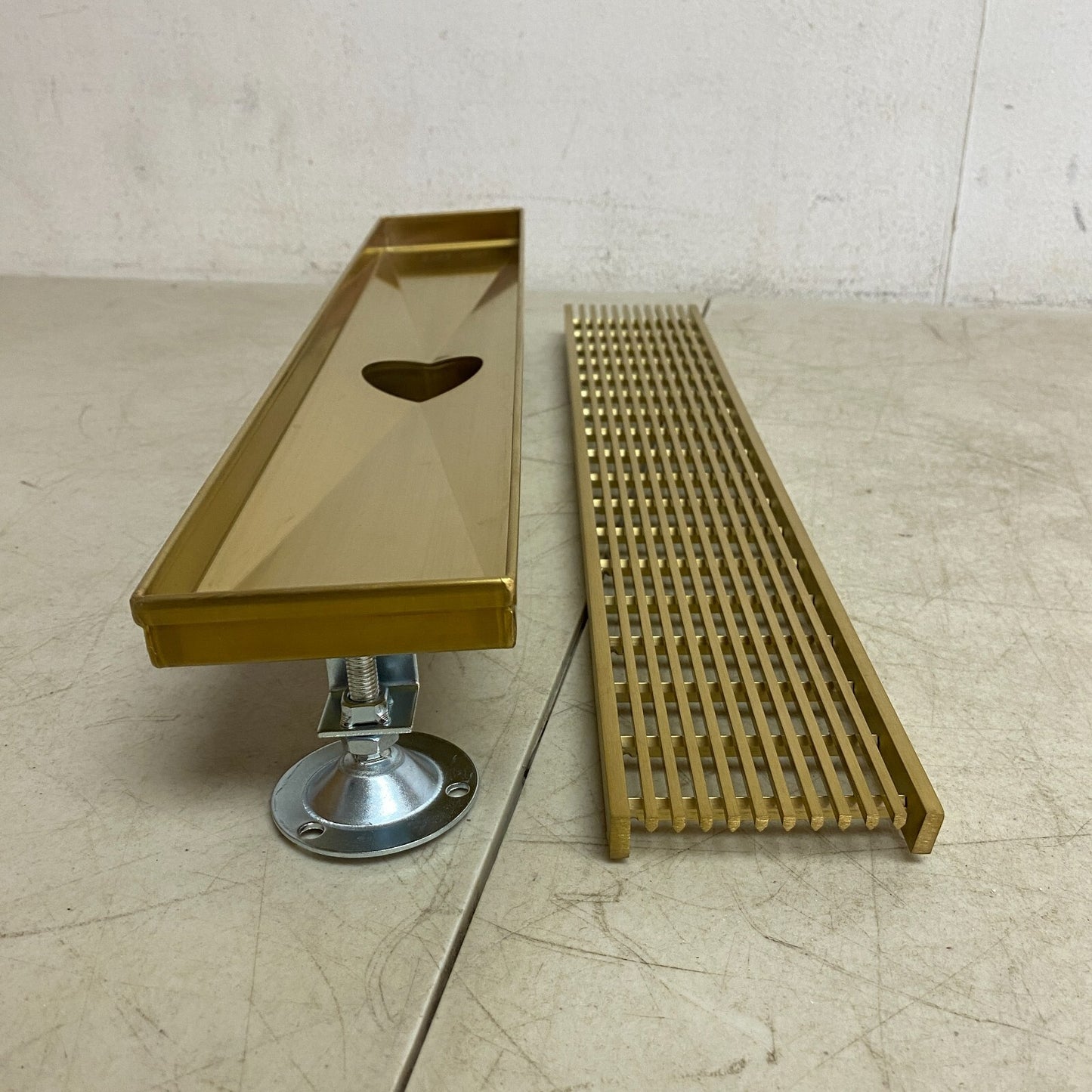 Signature Hardware 18" Carmen Linear Shower Drain - Brushed Gold