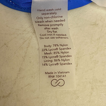 Calia Women's Tie Front Swim Bikini Top Bright Blue WSA22200  BRAND NEW