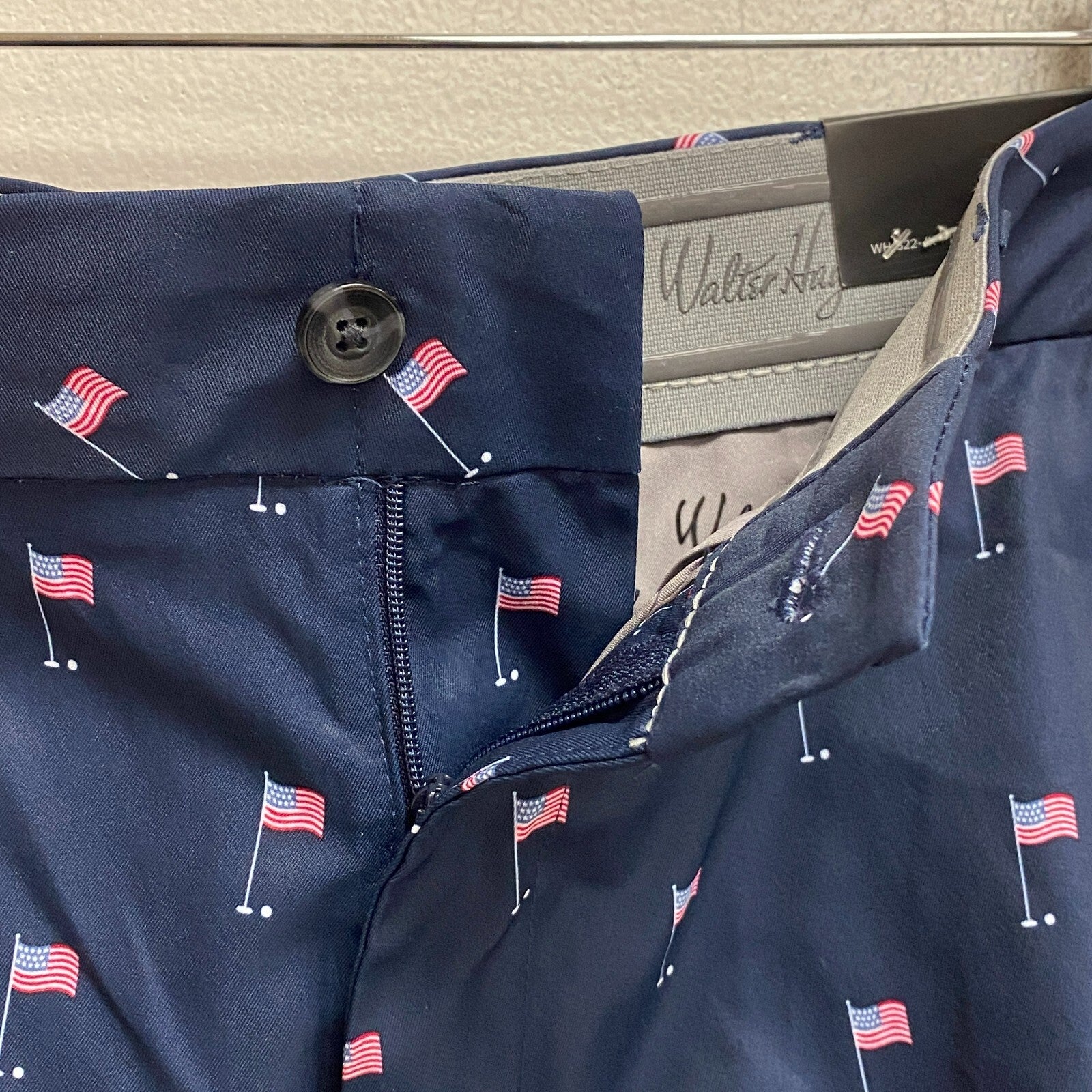 Walter Hagan Men P11 USA Tee Flag Print Short Tee Flag Navy flag print MGA14184