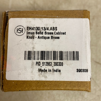 Signature Hardware Imun 1¾″ Solid Brass Cabinet Knob Antique Brass