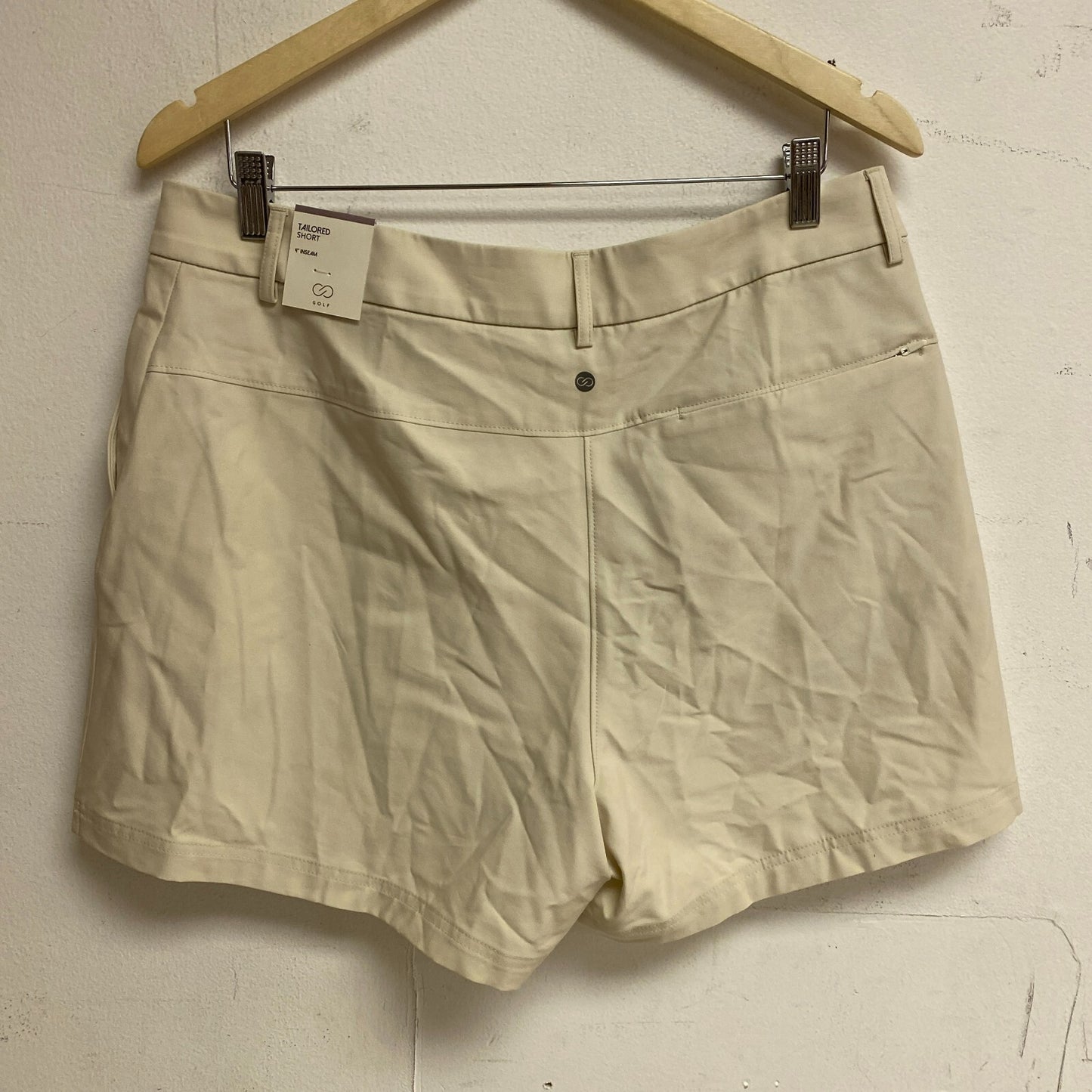 Calia Womens 4 in Tailored Chino Short Light Sand Solid Summer WCG14008