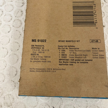 FEL-PRO MS 91022 Intake Manifold Gasket Set Lower 1982-1993 Chevrolet S10