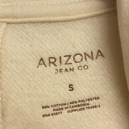 Arizona Jean Co. Women's Cropped Zip Up Hoodie Size Small Color: White Cap
