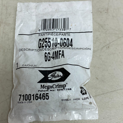 GATES MegaCrimp SAE Male Flareless Hydraulic Coupling 3/8″ Hose x 2.17″ G25510