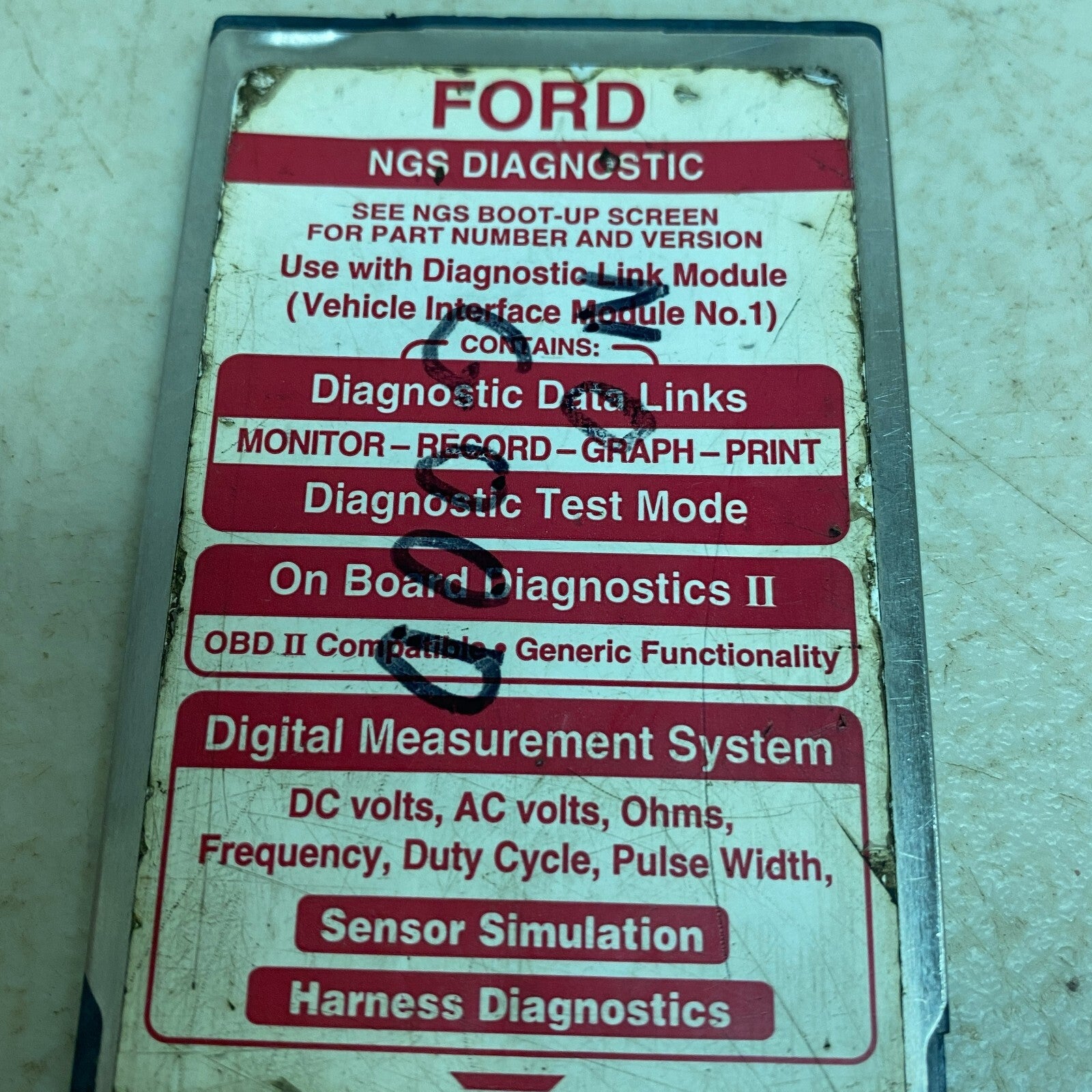 Ford NGS Diagnostic Card Made in USA  , #789-1CP