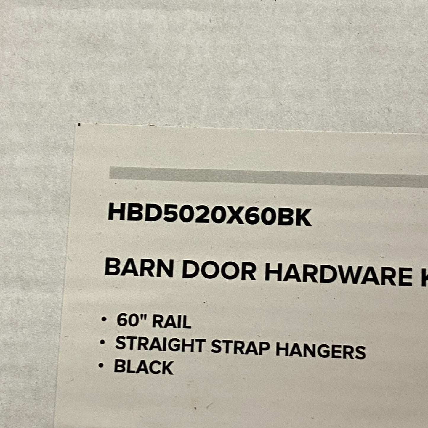 Signature Hardware BARN DOOR HARDWARE KIT 60" RAIL - BLACK