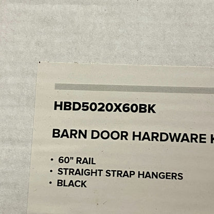 Signature Hardware BARN DOOR HARDWARE KIT 60" RAIL - BLACK