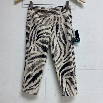 DSG Women's Momentum Performance Cropped Leggings Trippy Zebra Sand DAW12328PRT