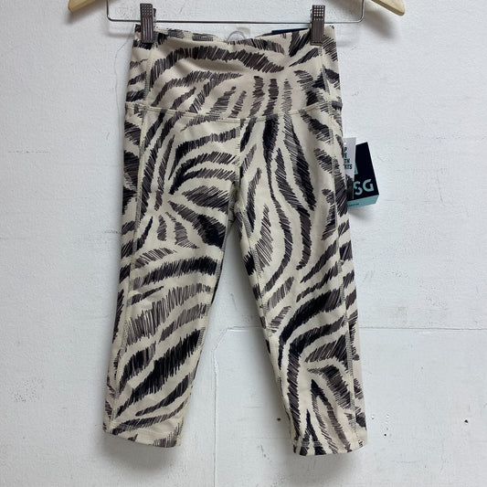 DSG Women's Momentum Performance Cropped Leggings Trippy Zebra Sand DAW12328PRT