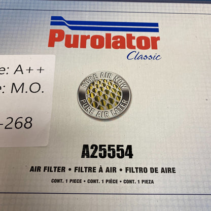 Purolator Classic Engine Air Filter A25554 (Panel style  OEM paper element)