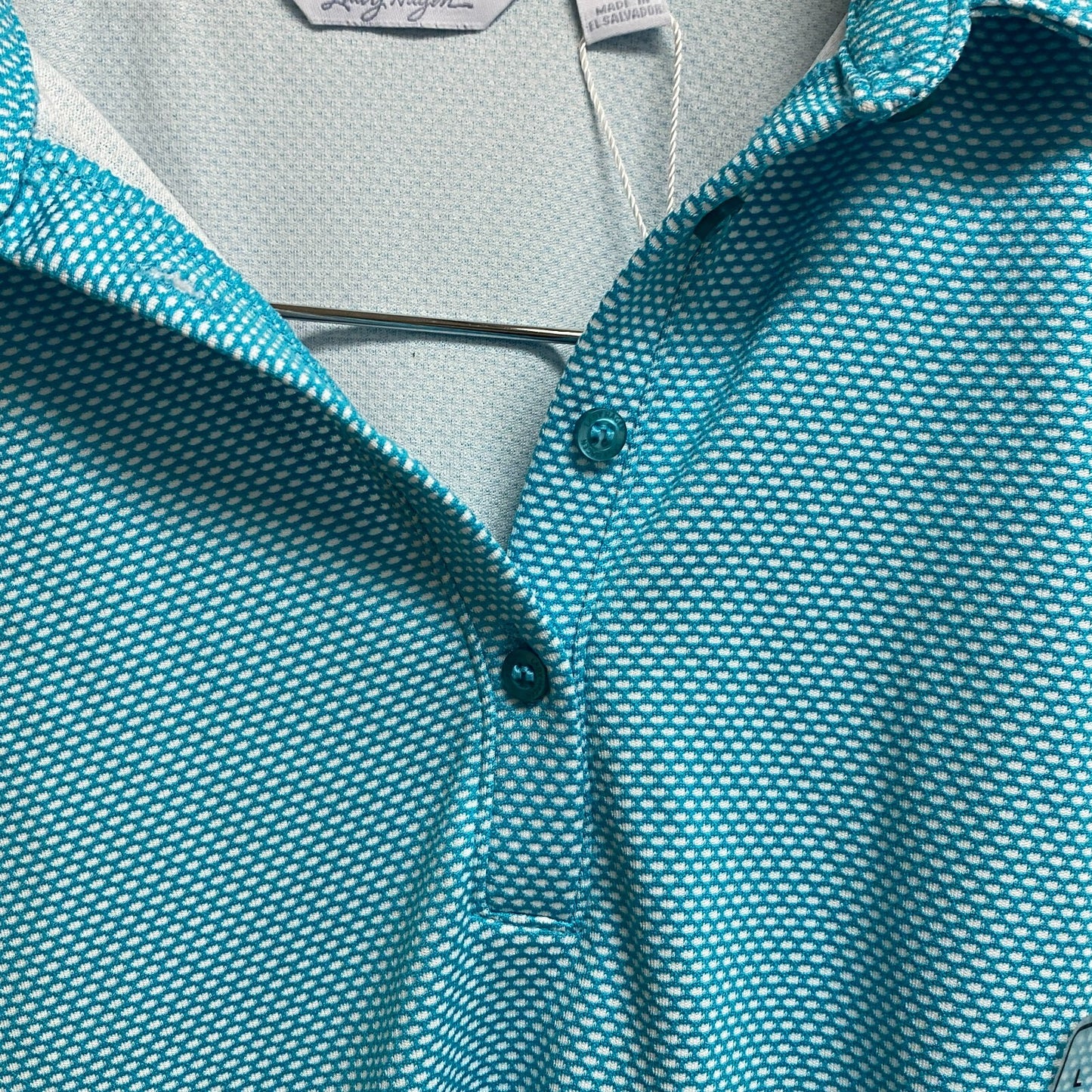 Lady Hagen Jacquard Sleeveless Polo Teal Crush Summer Stylish Trendy WGH11500S23