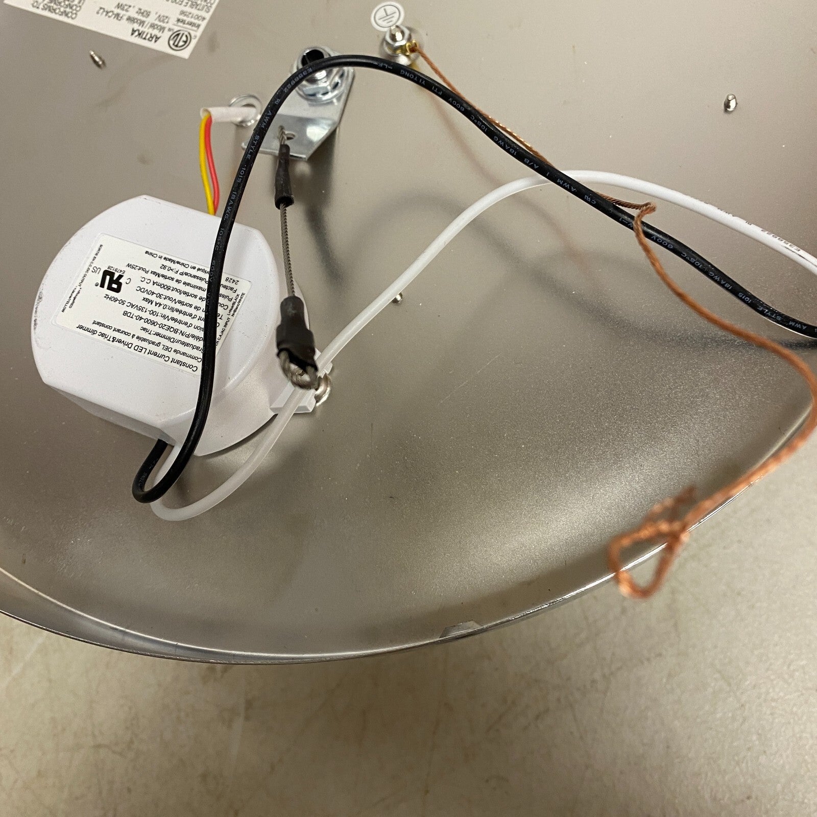 Allen +Roth Evalyn 1-Light12.99-in Gloss Chrome Integrated LED Flush Mount Light