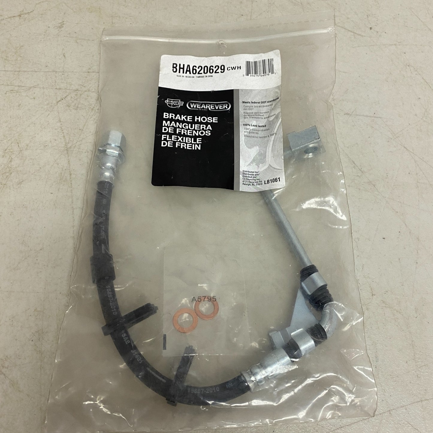 CARQUEST Brake Hydraulic Hose  15.13″ EPDM Rubber Black  Model BHA620629