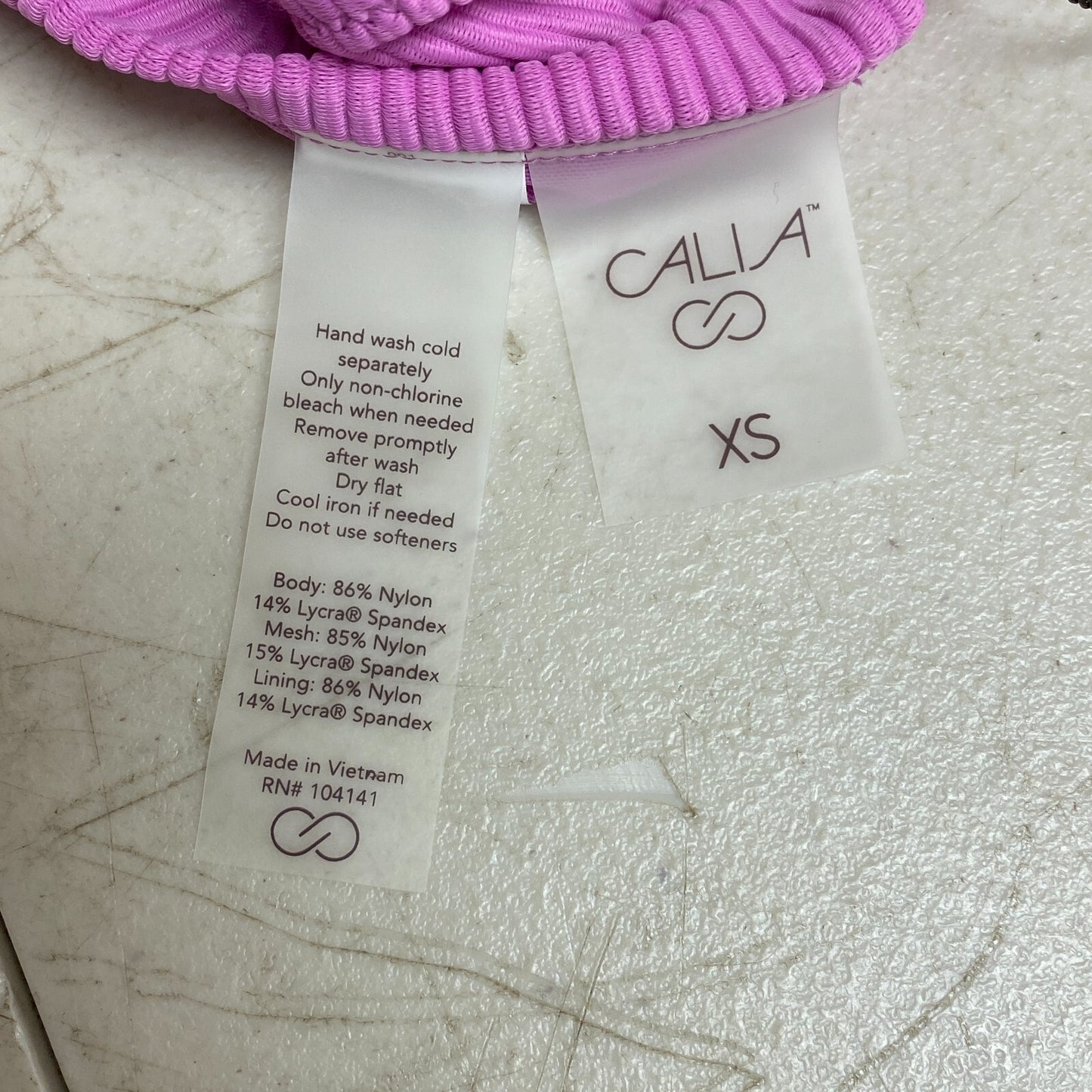 CALIA Women's Rib LL Cross Over Top Geranium Purple WSA21212R