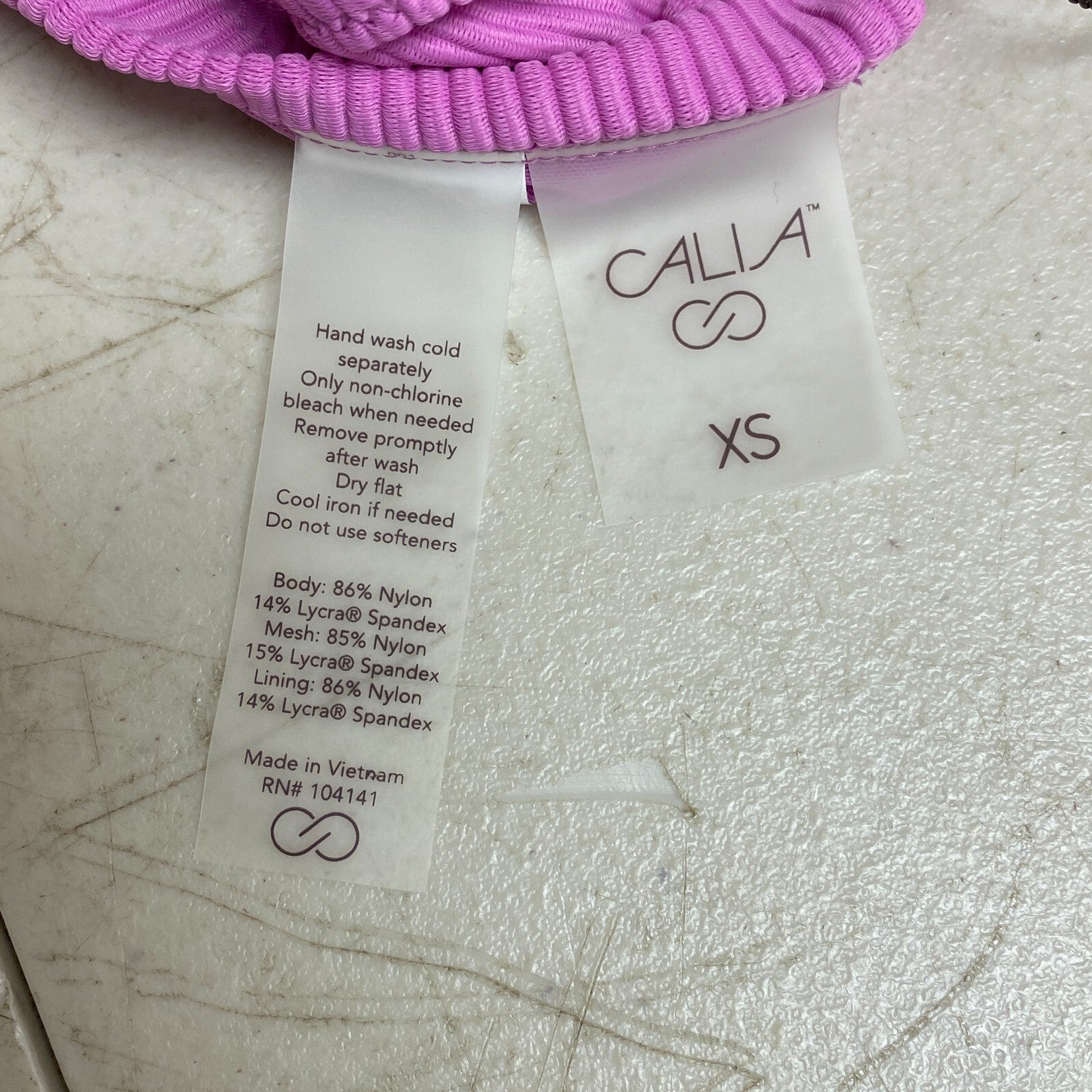 CALIA Women's Rib LL Cross Over Top Geranium Purple WSA21212R
