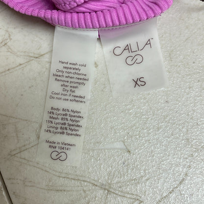 CALIA Women's Rib LL Cross Over Top Geranium Purple WSA21212R
