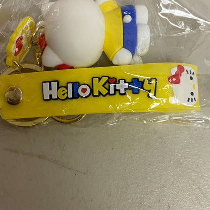 New Assorted Silicone Hello Kitty Keychain With Soccer Hello Kitty Accessory