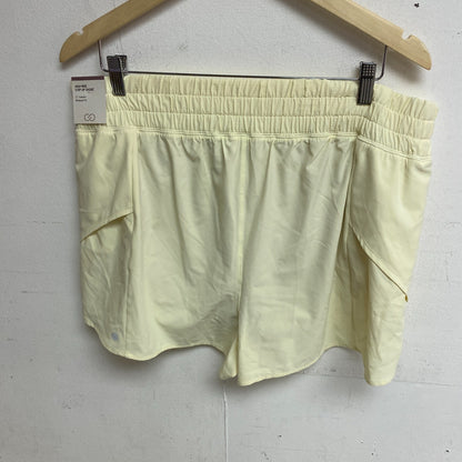 Calia Womens 3" Inseam Pull-On High Rise Step Up Short Relaxed Fit Lemon Sorbet