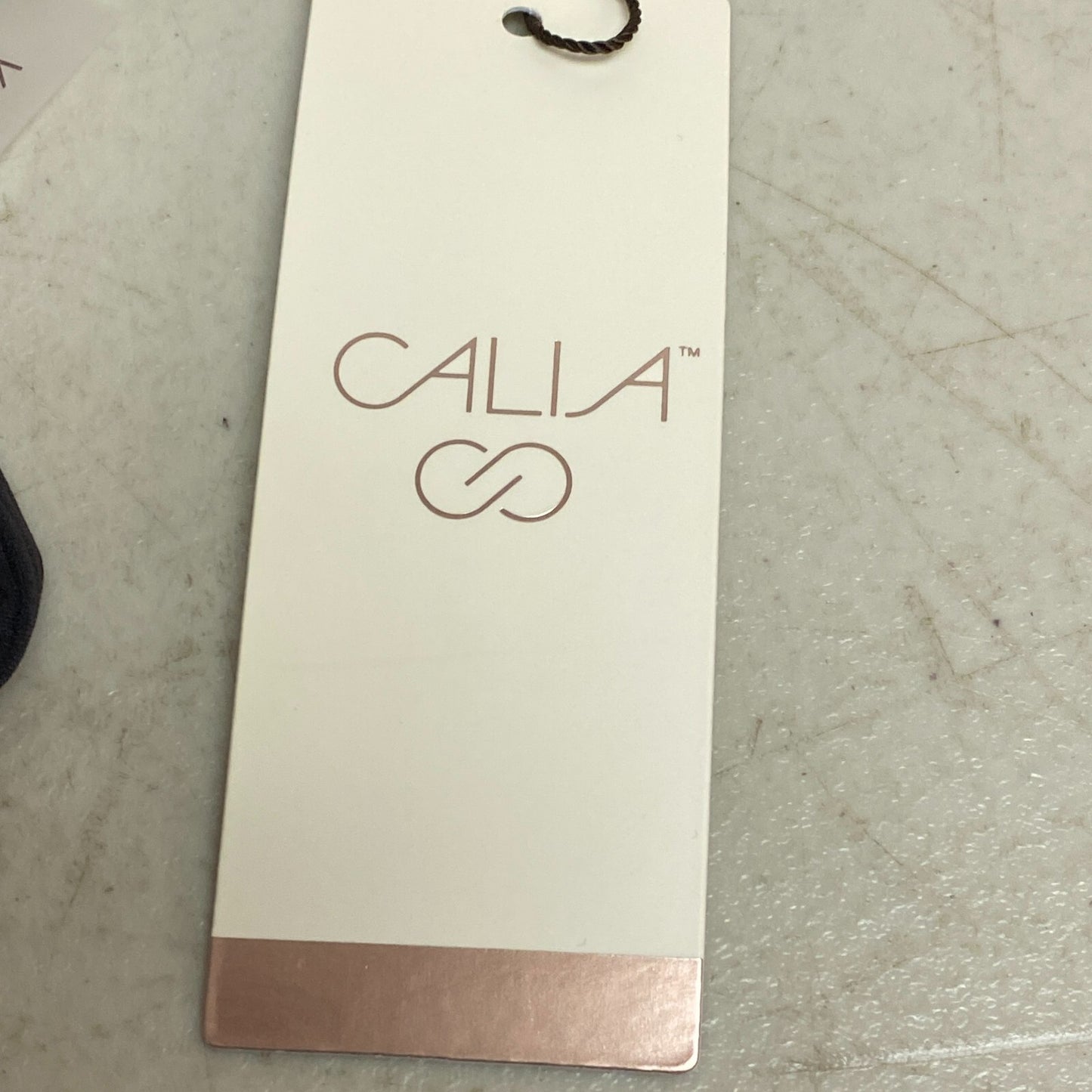 Calia Womens Open Back Strppy Tie Tee Pure Black Short Sleeve Solid WAX11274