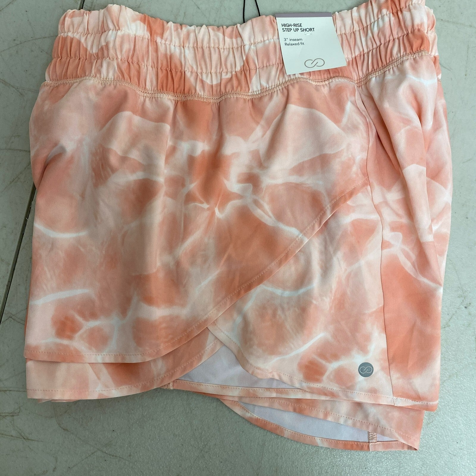 Calia 3" Inseam High Rise Step Up Short Aquatic Coral Peach Running WAX12351PRT