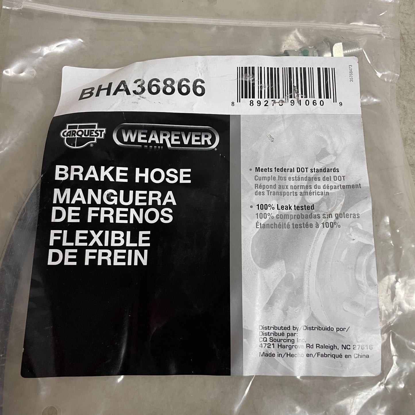 Carquest Wearever BHA36866 Brake Hydraulic Hose Assembly DOT Approved New