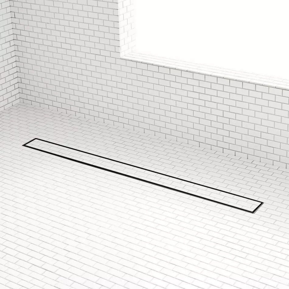 Signature Hardware 32" Cohen Linear Tile-In Shower Drain - Matte Black