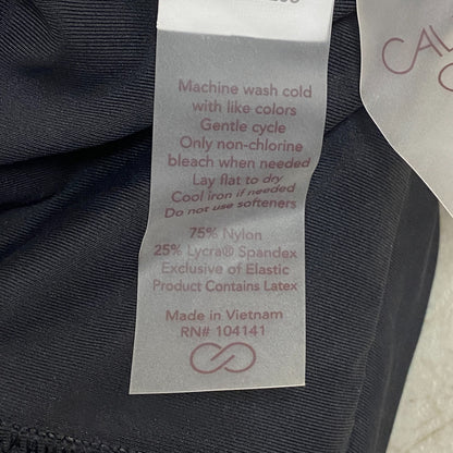 Calia Women's Swim Bikini Top Power Sculpt High Support Top Pure Black WSA22208