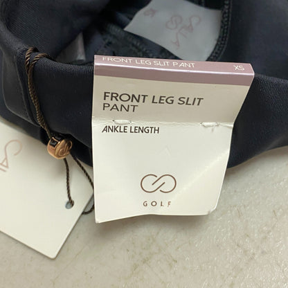 Calia Womens Front Leg Slit Pant Pure Black Ankle Solid Stylish WCG35001