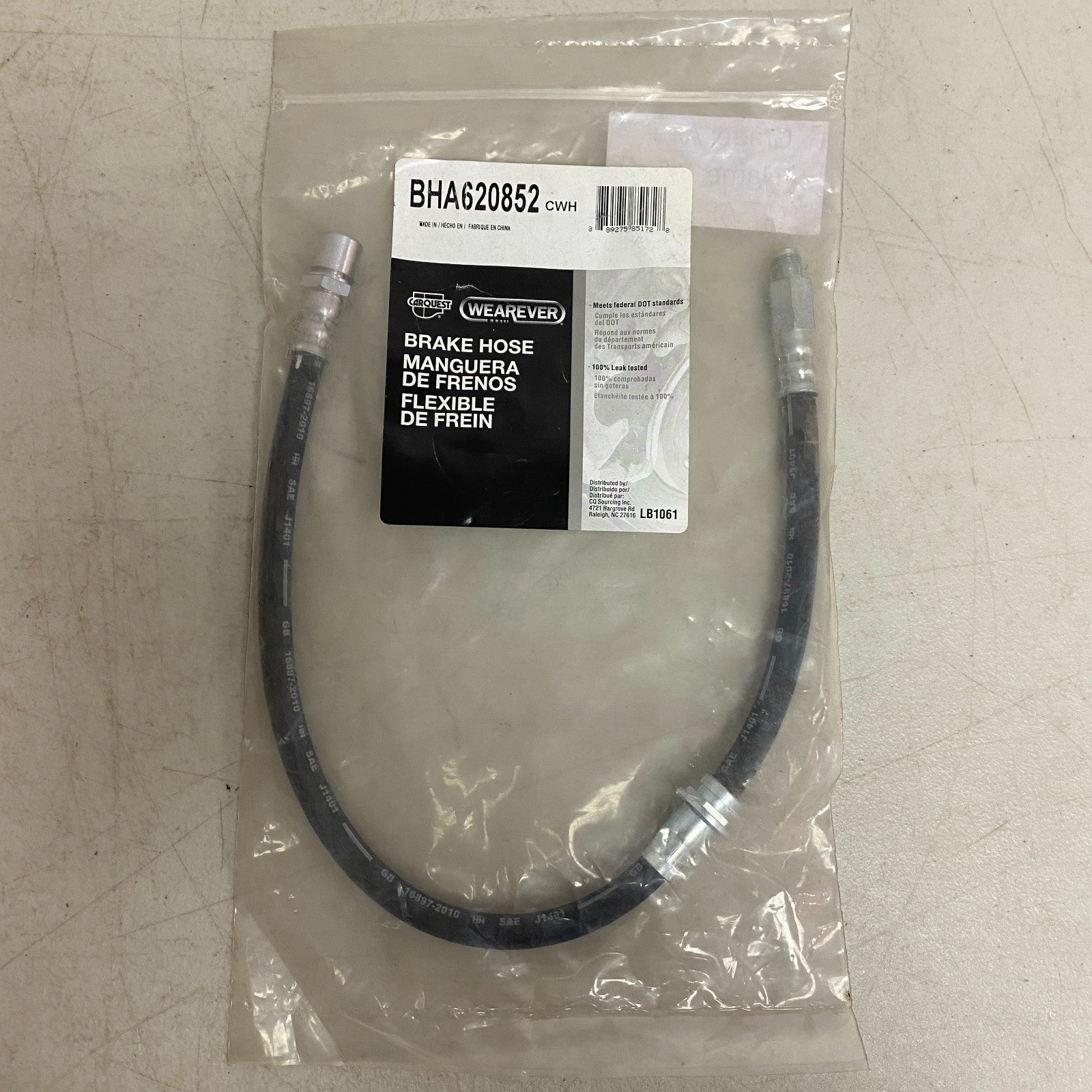 CARQUEST Brake Hydraulic Hose Black EPDM Rubber 21.38″ Model BHA620852