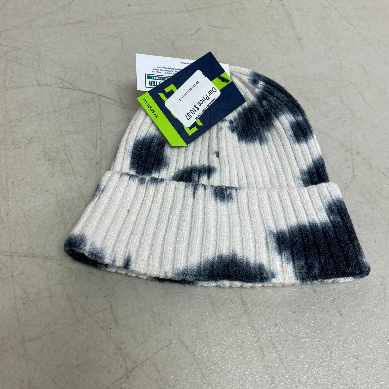 Boys' Tie Dye Beanie Black Stylish Trendy White/Black DSGB2201