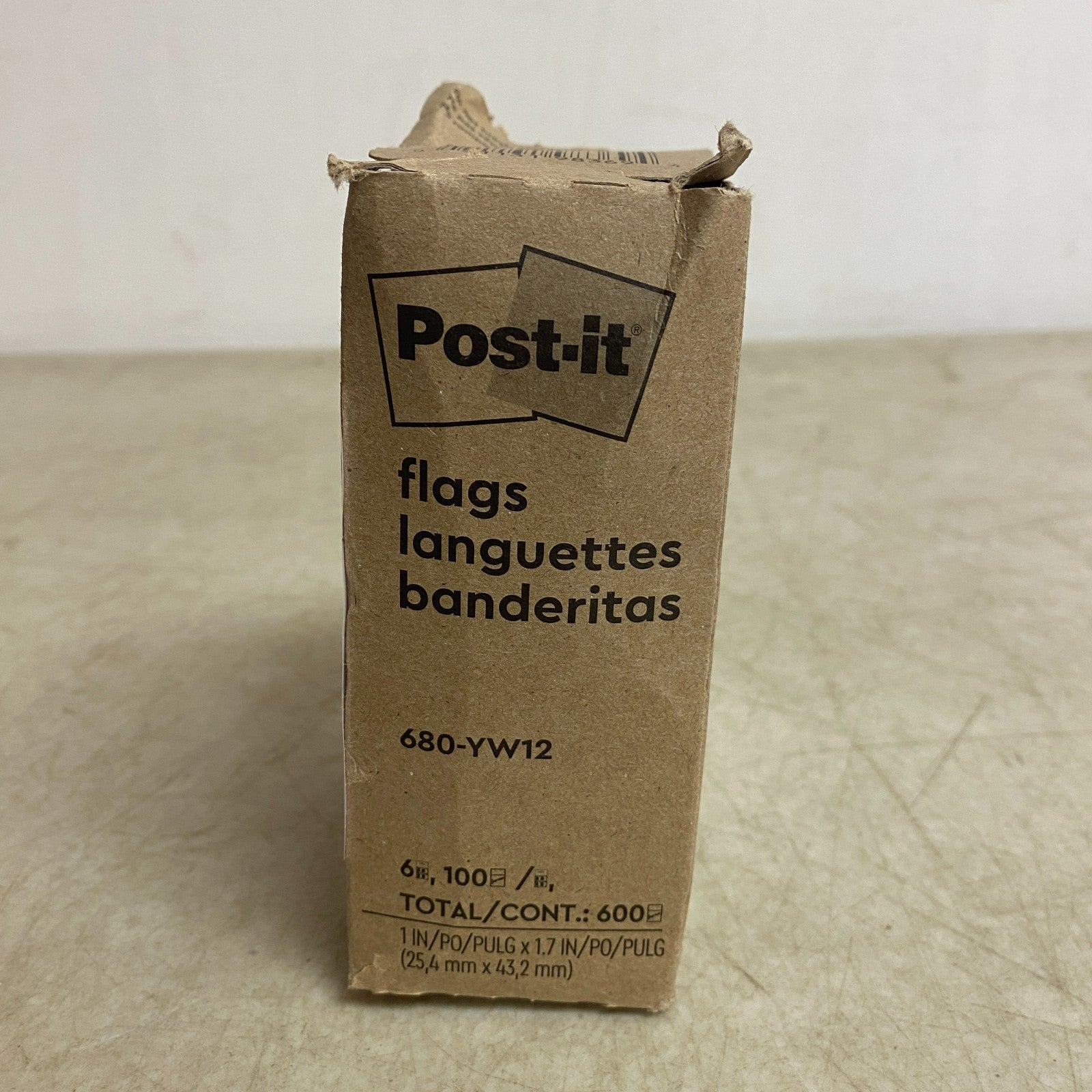 Post‑it Flags 1″ Wide Bright Colors 6 Dispensers ×100 Flags Each 600 Total Count