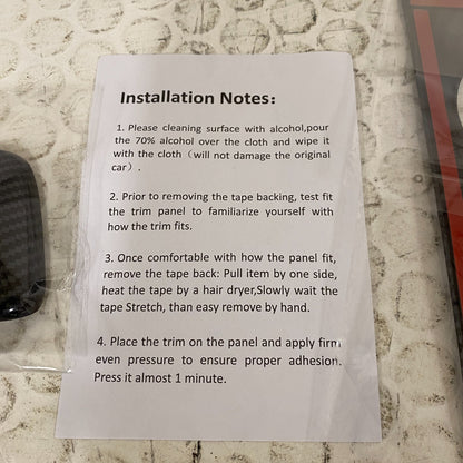 Crosselec Carbon Fiber Style Interior Trim Kit Dash Console 15-22 Dodge Charger