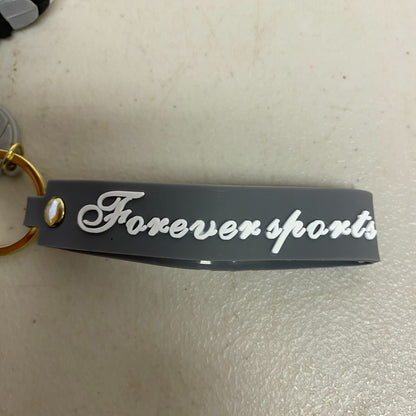 Assorted Silicone Air Jordan 1 Grey and Black Keychain Accessory