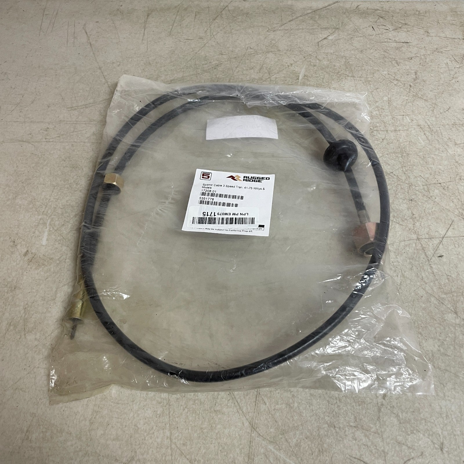 Rugged Ridge Speedometer Cable 60″ for Jeep CJ Willys 1941-1975 Model 5351778