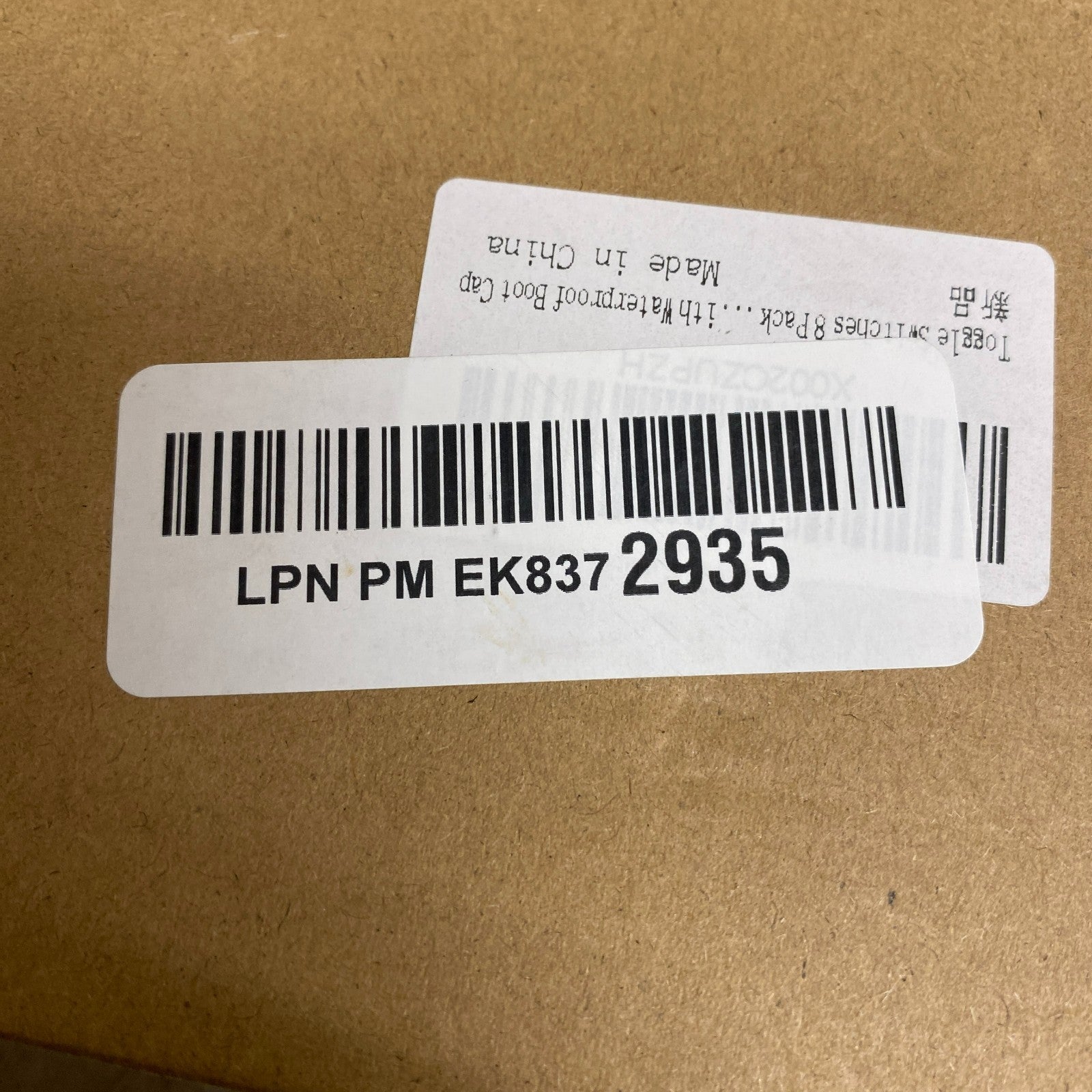 COROTC 12V 20A Waterproof Toggle Switch SPST 2-Pin ON/OFF 8-Pack Universal Car