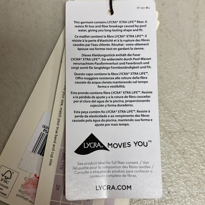 Calia Womens Pleated Panel Underwire Bikini Top Pure White Multi WSA23210PRT