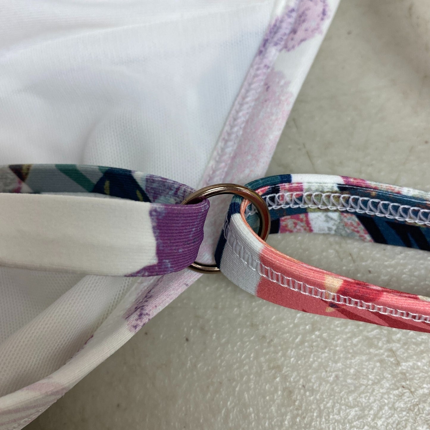 Calia Womens Cross Back Bikini Top Botanical Garden Floral Multi WSA20210PRTXWP