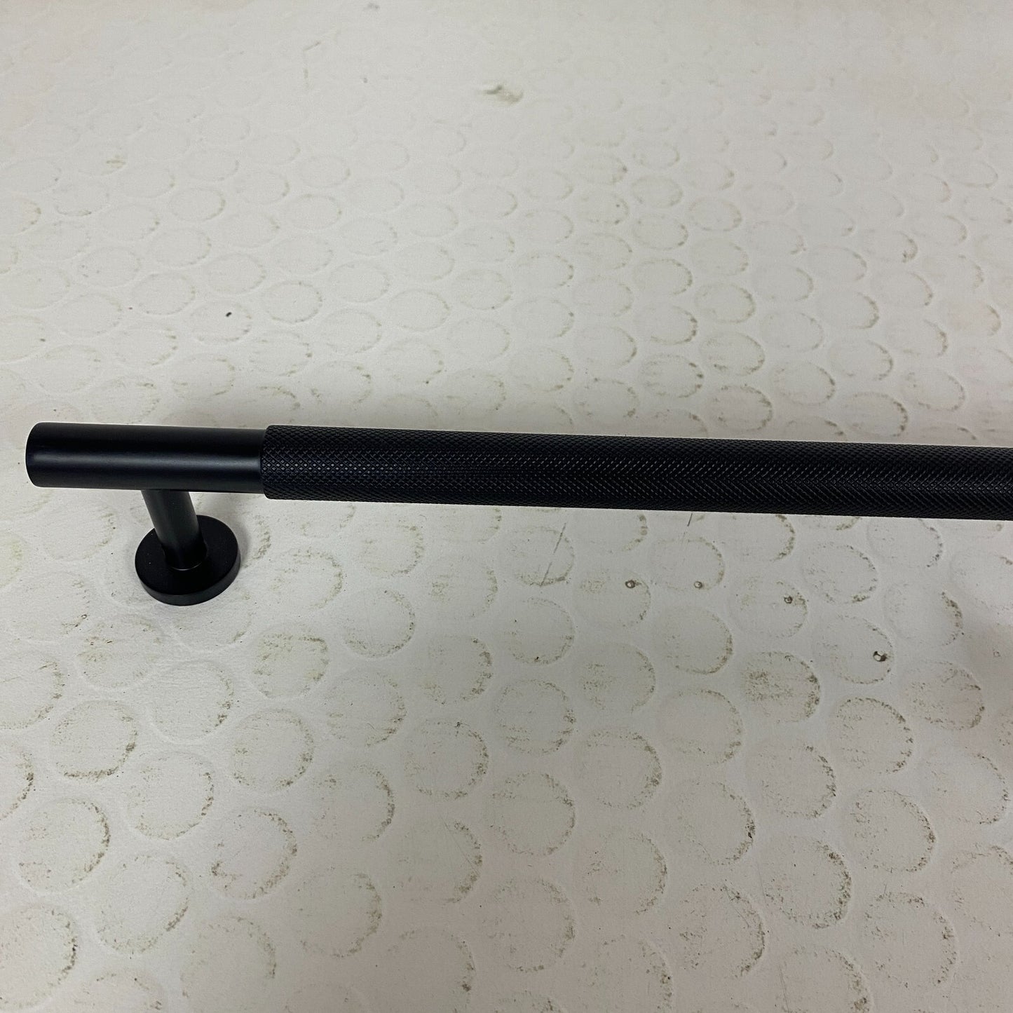 Signature Hardware 18″ Evinger Knurled Brass Appliance Pull Matte Black SH450357