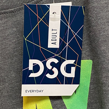 DSG Adult Pride Short Sleeve Cotton Graphic T-Shirt Mid Gray Play With Pride