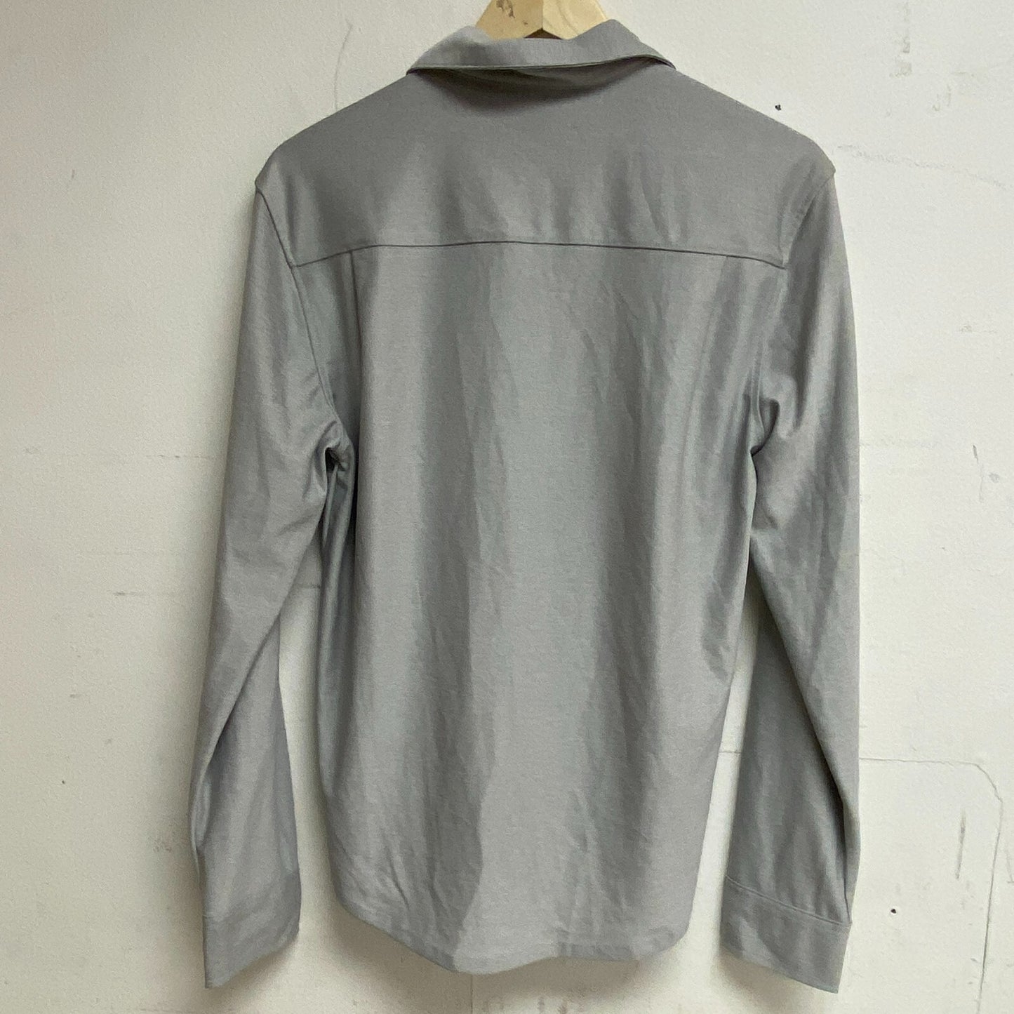 VRST Mens LS Button Down Shirt Silver Shadow Heather Collared MAX100322