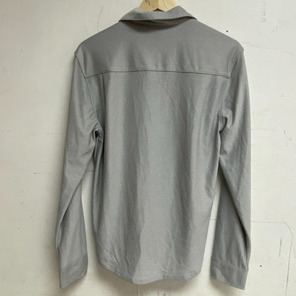 VRST Mens LS Button Down Shirt Silver Shadow Heather Collared MAX100322