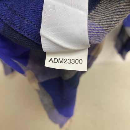 Alpine Design Men's AD M Brushed Flannel Dark Blue Three Block Plaid T-Shirt New